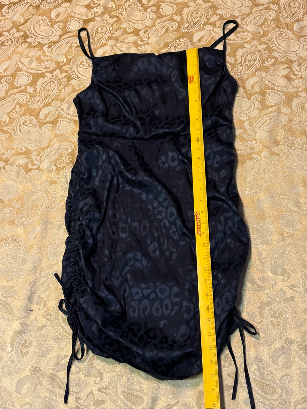 Wild Fable Black Satin Leopard Print Slip Dress - Picture 6 of 7